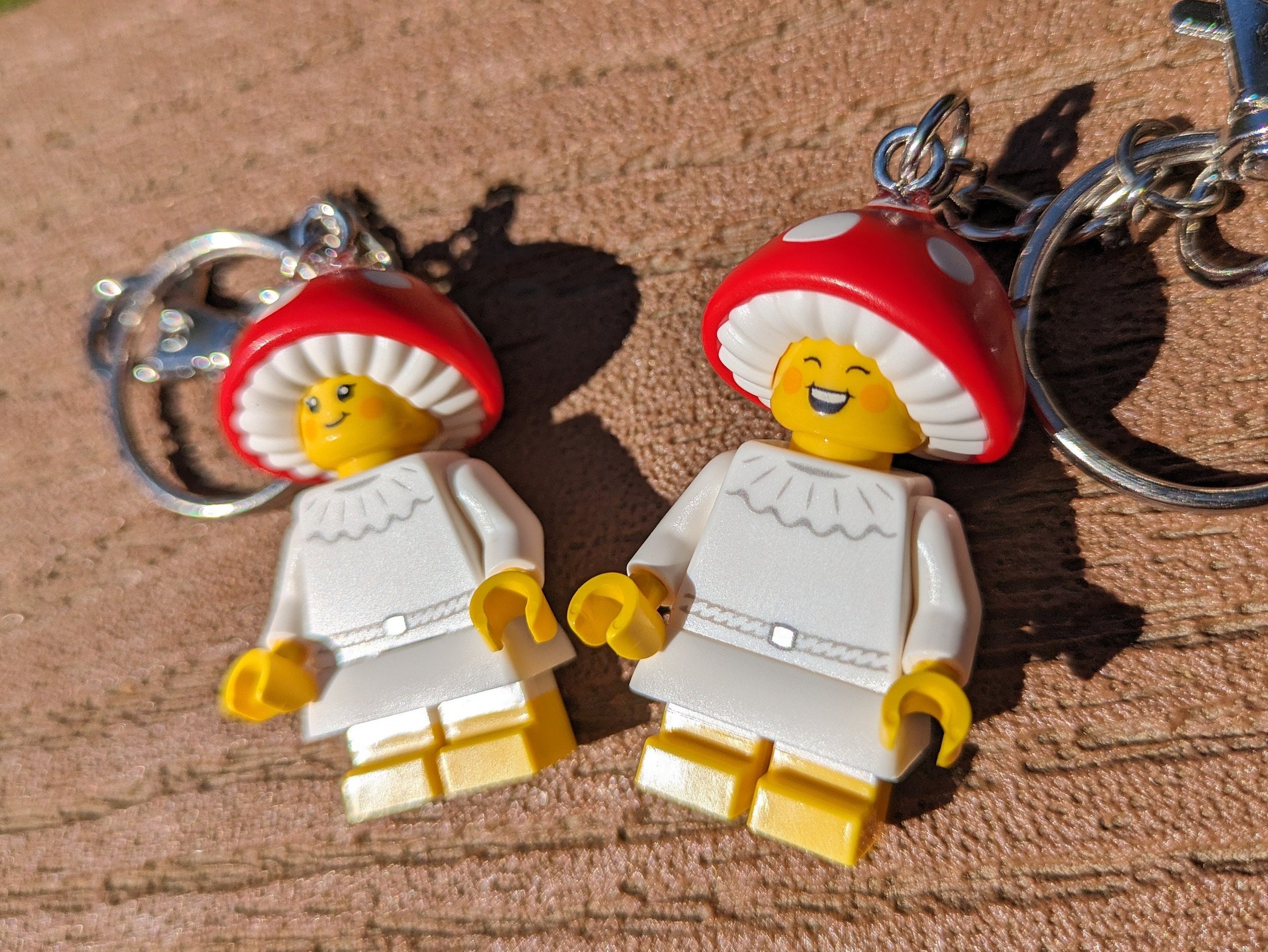 Mushroom Sprite minifigure keychain - Etsy 日本