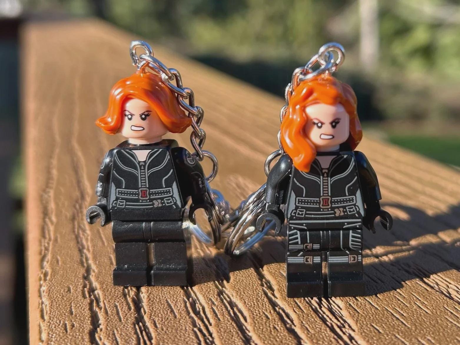 Black Widow minifigure keychain, 2 versions available - Etsy 日本