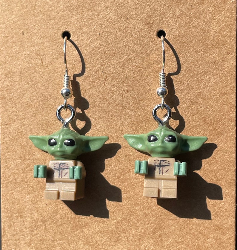 The Child/baby Yoda/grogu Minifigure Earrings Etsy