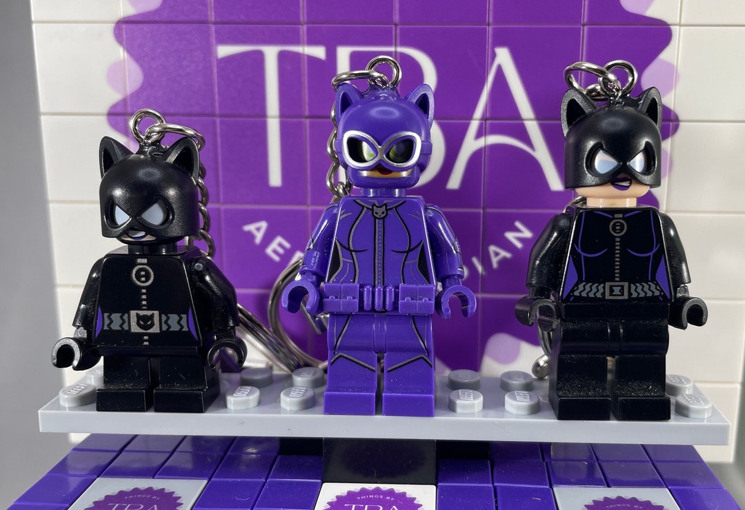 Catwoman Minifigure Keychain Etsy
