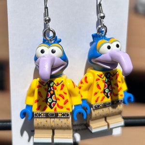 Gonzo minifigure earrings