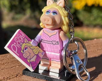 Miss Piggy Minifigure Keychain