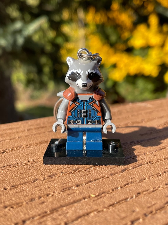 Rocket Raccoon Minifigure Keychain - Etsy