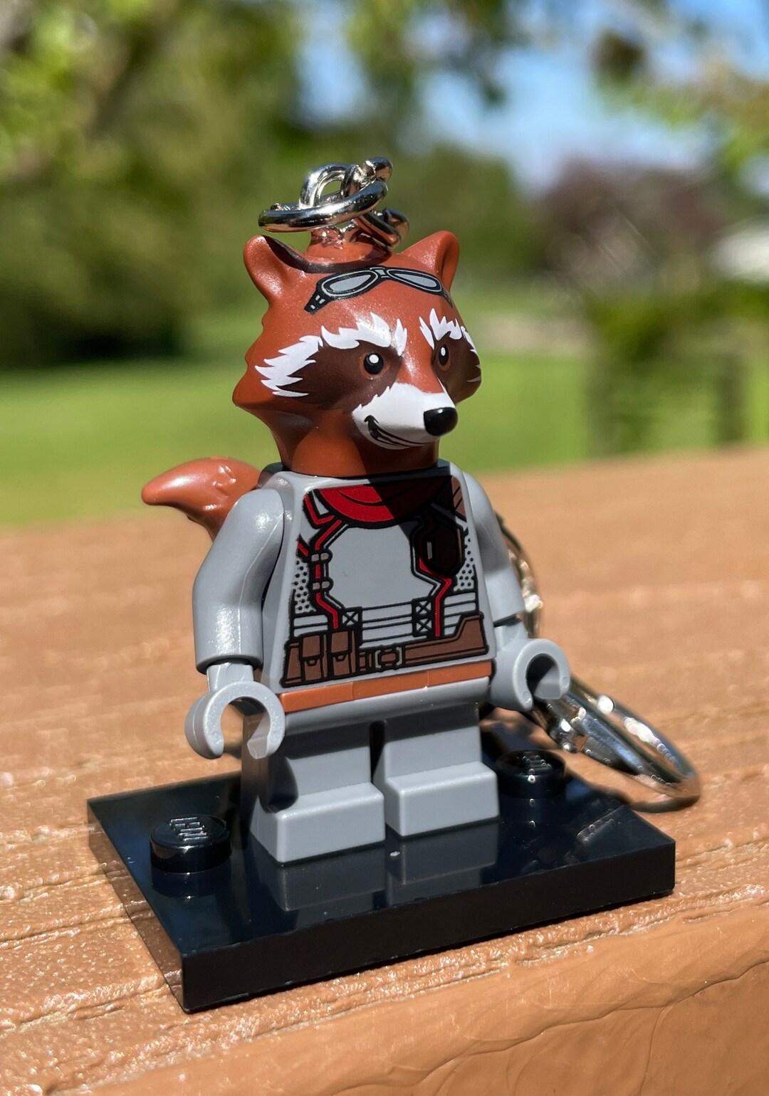 Rocket Raccoon Minifigure Keychain