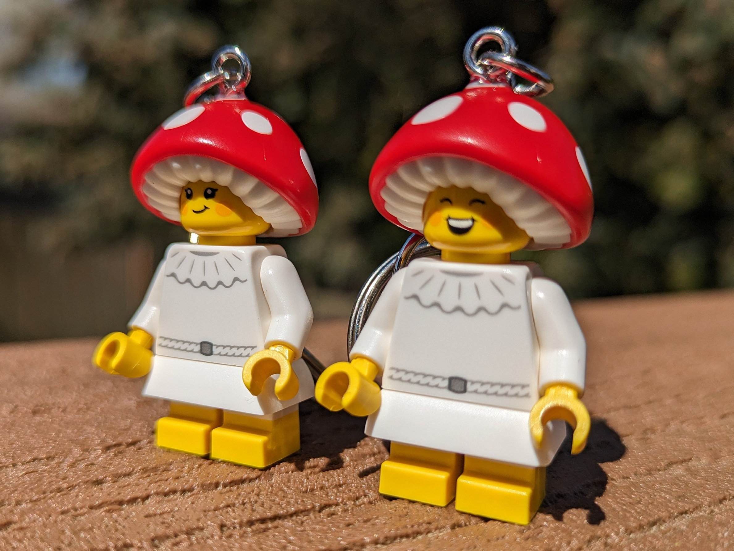 Mushroom Sprite minifigure keychain - Etsy 日本