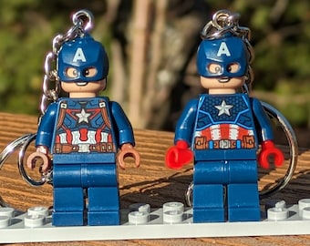 Captain America minifigure keychain