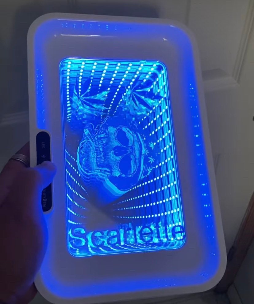 Custom Made Rolling Tray Infinity 3D / LED Rolling Tray Custom Name on It Etsy