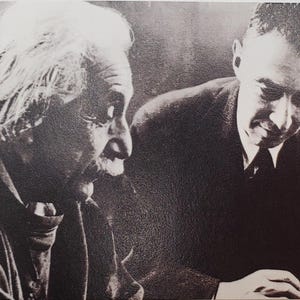 Oppenheimer & Einstein Photograph