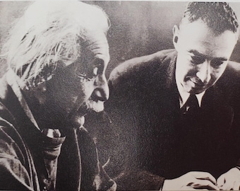 Oppenheimer & Einstein Photograph