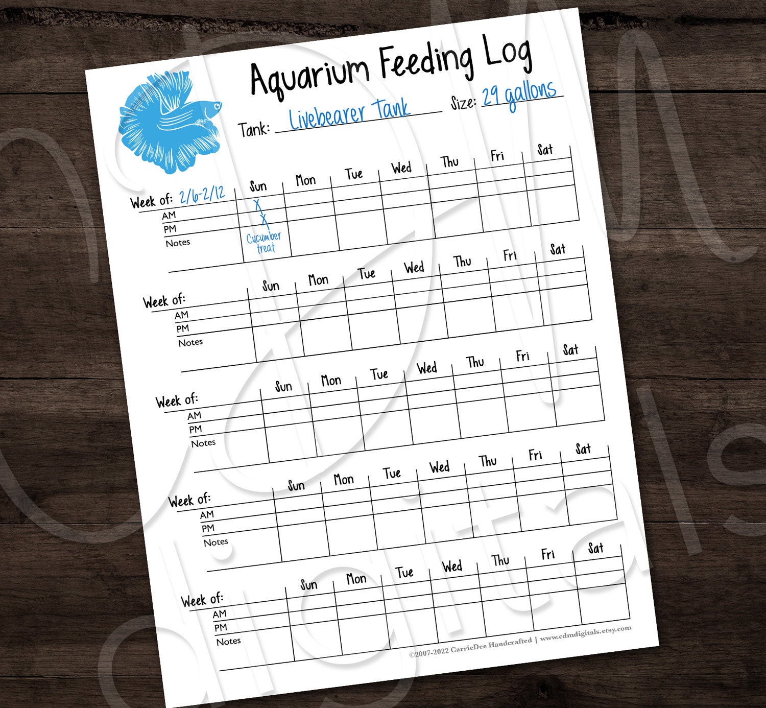 Fish Tank Care Notes: Customized Compact Aquarium Logging Book, Thoroughly  Formatted, Great For Tracking & Scheduling Routine Maintenance, I  (Paperback)