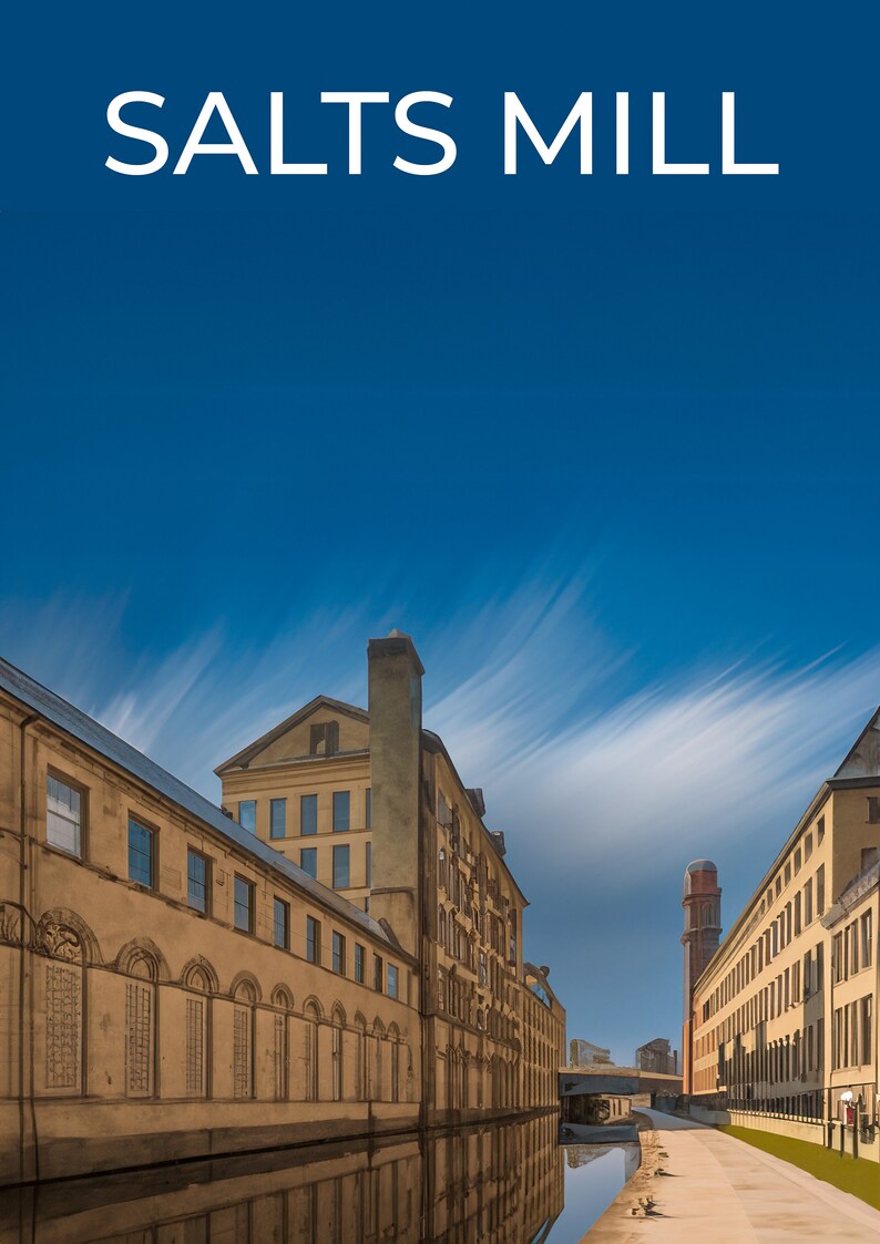 Salts Mill Poster Art Yorkshire Print Saltaire Art Decor Yorkshire
