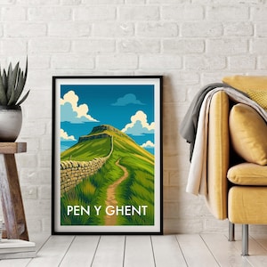 Pen-y-Ghent 3 Peaks - Poster Art - Yorkshire 3 Peaks Print - Yorkshire Art (P024)