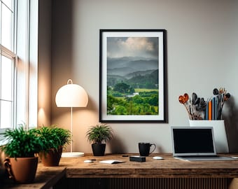 Misty Windermere - Art - Landscape Print - Lake District Print (C007)