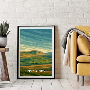 Pen-y-Ghent 3 Peaks - Poster Art - Yorkshire 3 Peaks Print - Yorkshire Art (P029)
