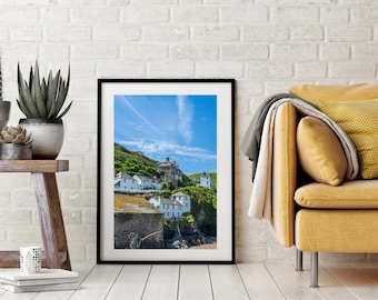 Port Isaac Wall Art – Cornwall Coastal Print – Doc Martin Village Decor – Cornish Fishing Village Art – Printable Download