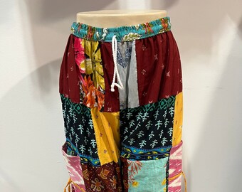 Unisex handmade boho hippie aladdin alibaba harem yoga pants one size women men trouser comfortable (all are unique/different/mixed colors)