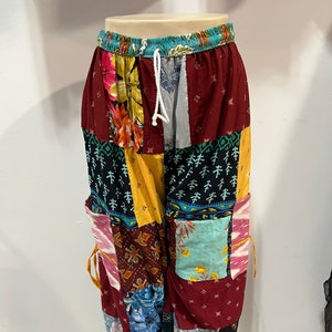 Unisex handmade boho hippie aladdin alibaba harem yoga pants one size women men trouser comfortable (all are unique/different/mixed colors)