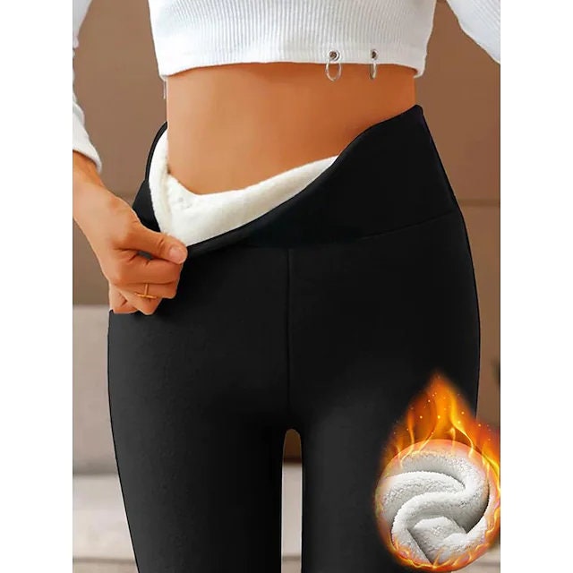 Thermal Leggings Women High Waisted Tummy Control Slimming Long Johns  Bottoms Pants Ladies Base Layer Winter Thermal Underwear