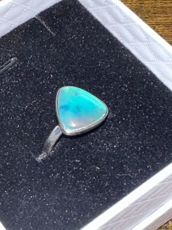 Beautiful Sterling Silver Peruvian Opal Ring - image 6