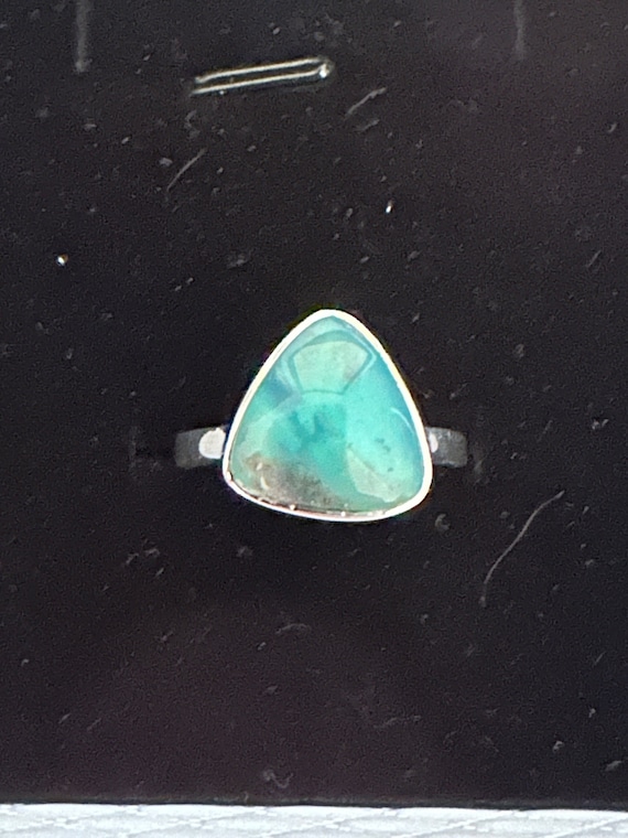 Beautiful Sterling Silver Peruvian Opal Ring