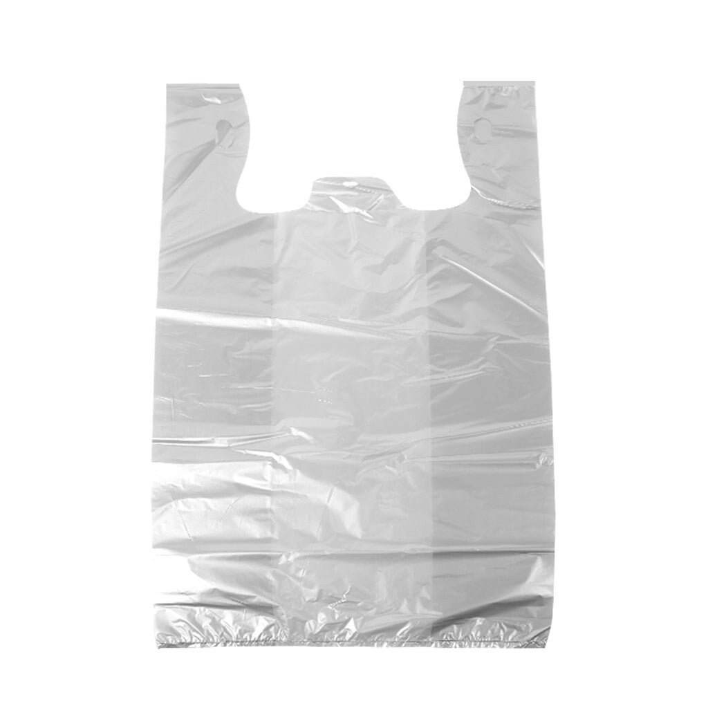 100PCS Small Plastic Singlet Grocery Shopping Checkout Carry Bags 20x30cm 