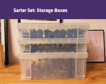 Starter Set: Storage Boxes with metal bottom for magnetized Miniatures Stackable, Sortable, Perfect for Transport (-10%)