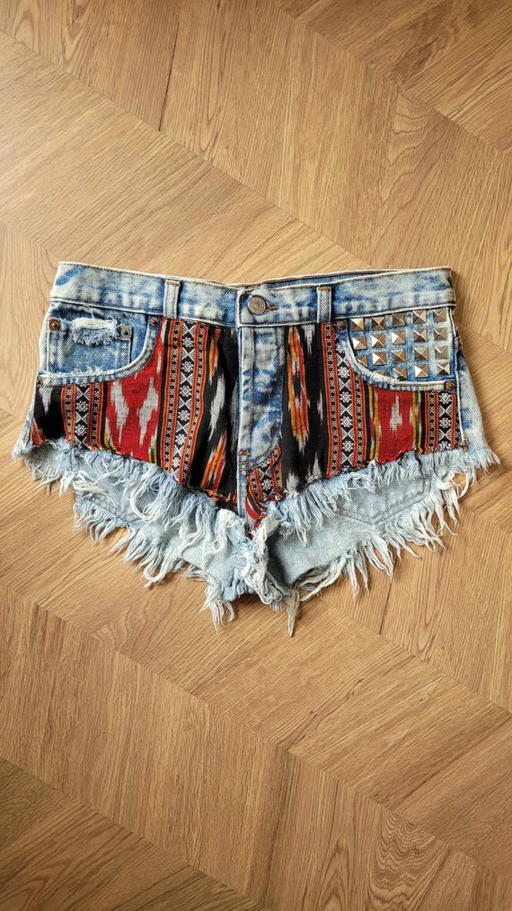 RunwayDreamz Shorts Chelsea Studded Shorts Festival Outfit Babe Shorts Festival Clothing Unique Jean Shorts