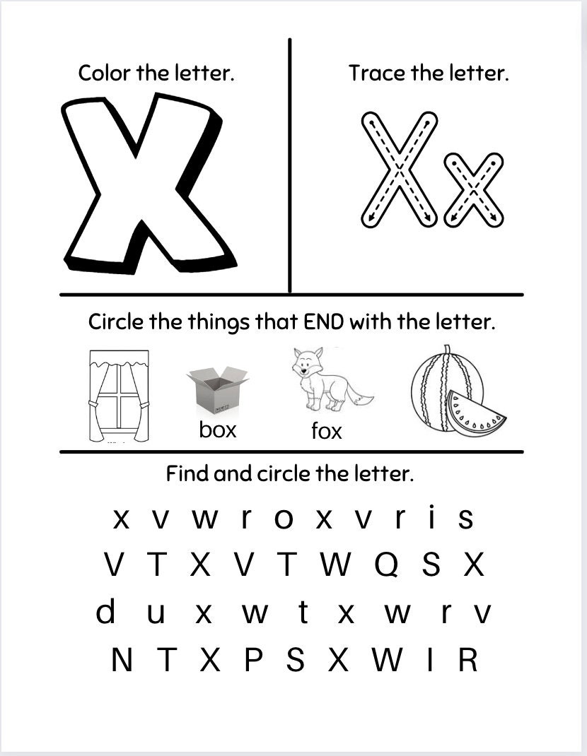 Alphabet Letter Practice Worksheets Etsy