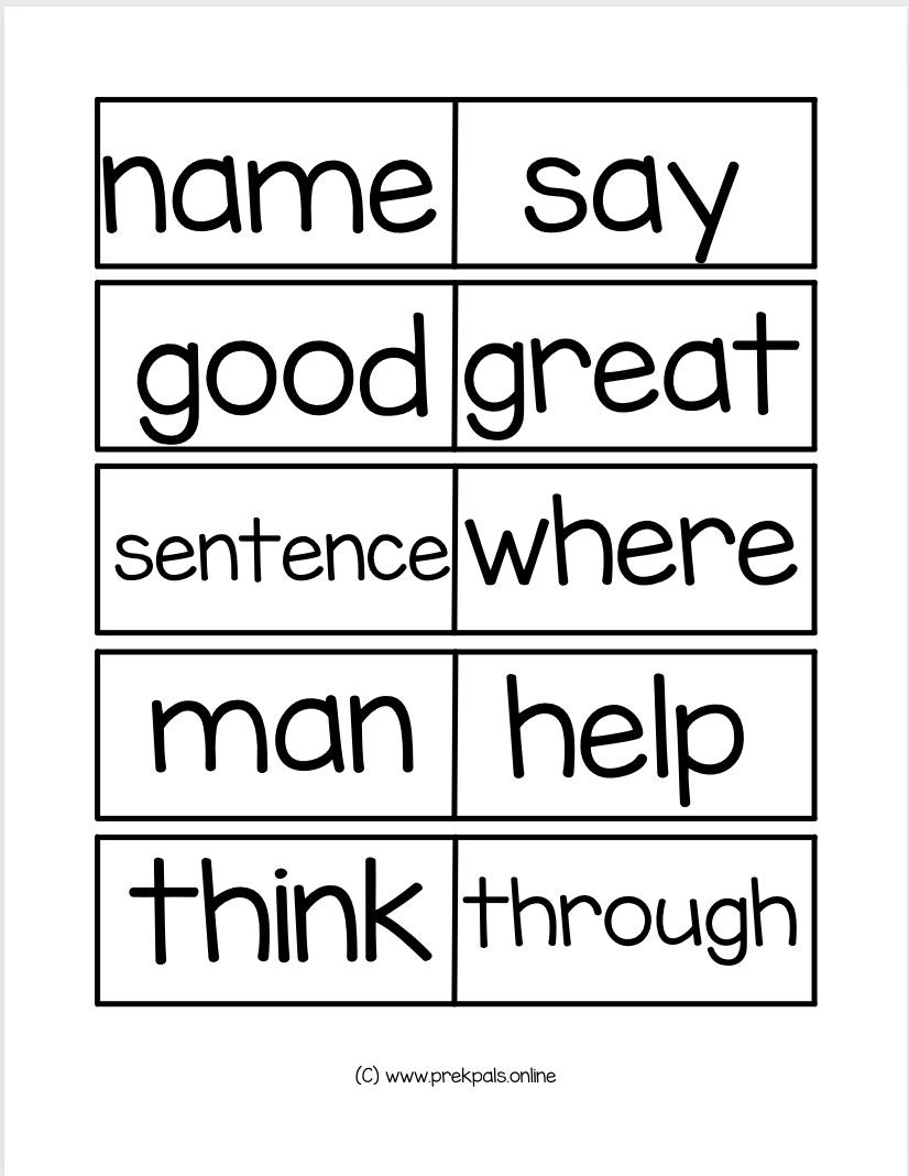 100 Printable Fry's Second 100 Sight Word Flashcards. Prek-1st Grade ...