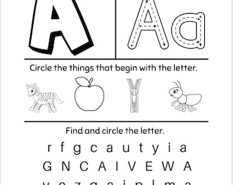Alphabet Letter Practice Worksheets PDF – 26 Printable A to Z Pages for Preschool, Pre-K & Kindergarten – Letter Recognition Activities