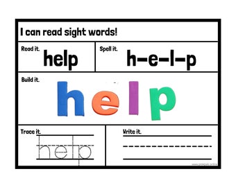 Sight Word Activity Mats PDF – 38 Printable Word Building Pages for Kindergarten & 1st Grade – Early Reading Literacy Center