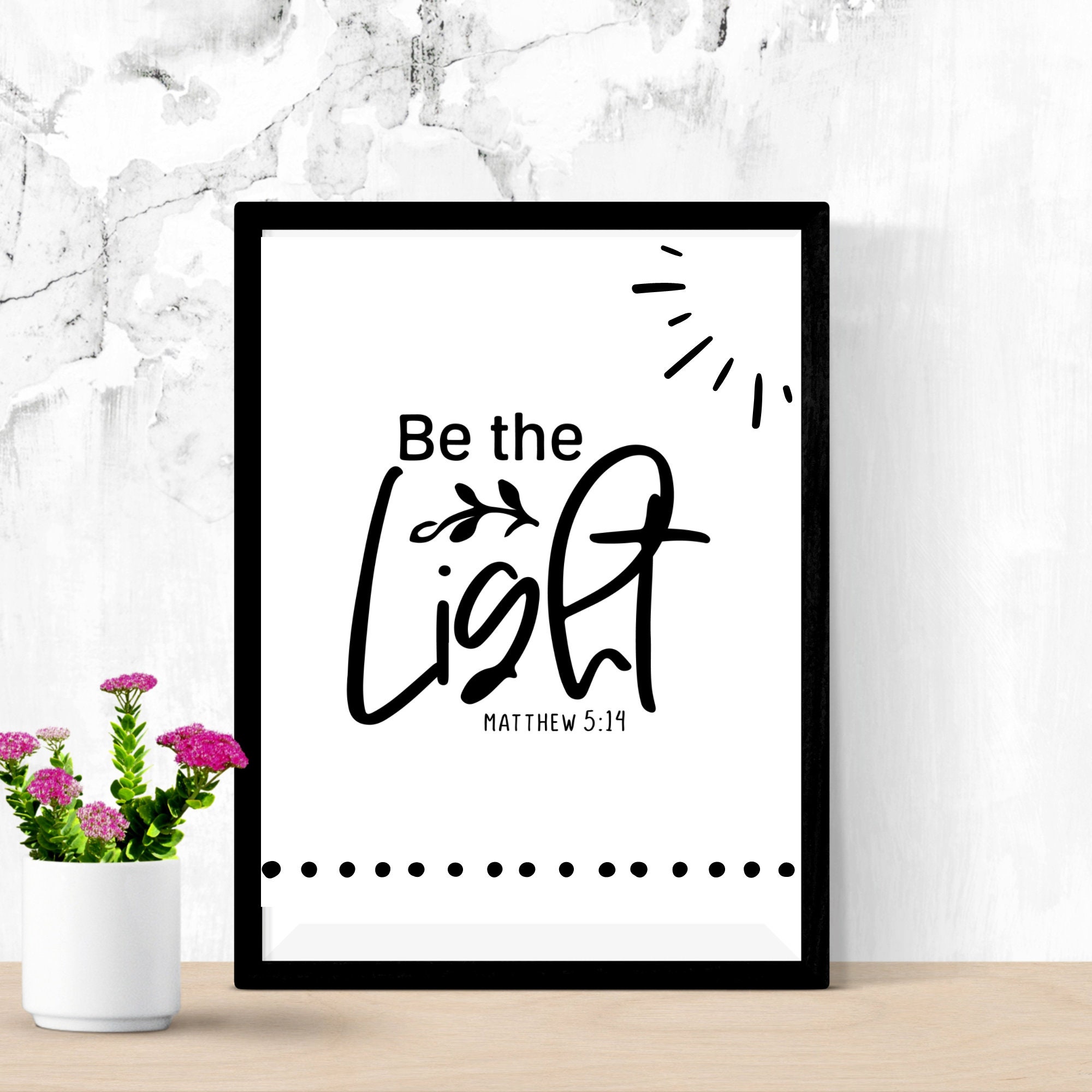 PDF Printable Be the Light - Etsy