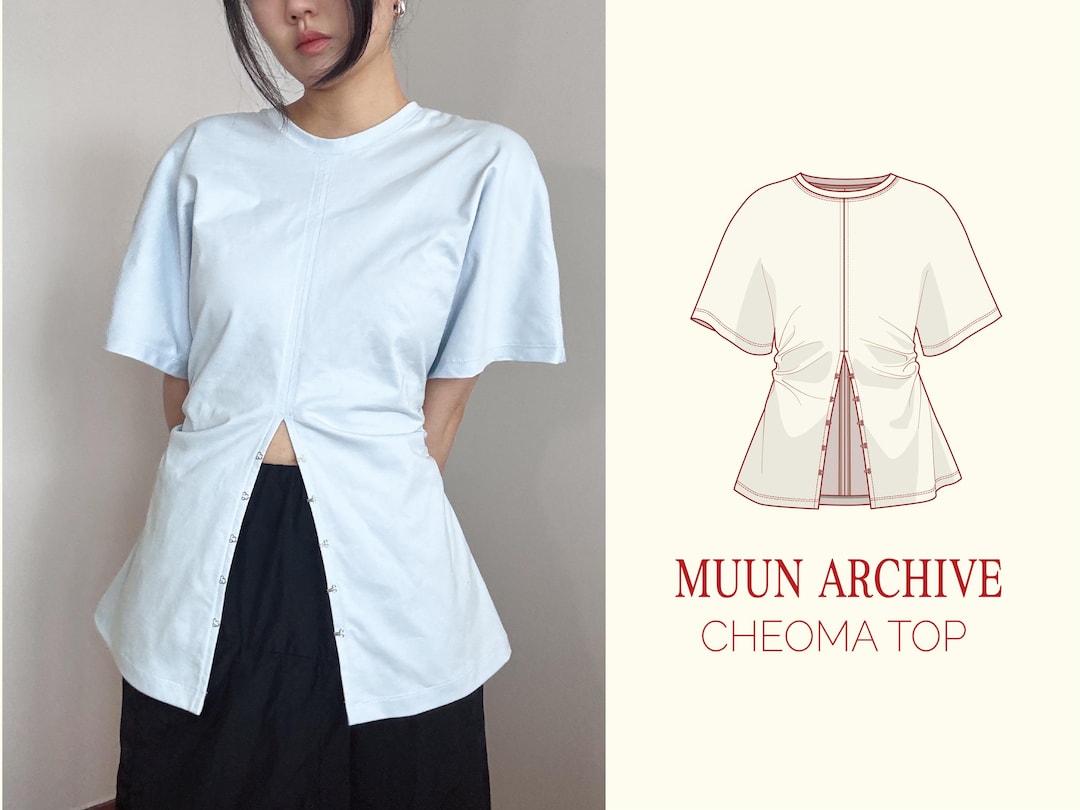 CHEOMA TOP Sewing Pattern – PDF | Jersey Knit T-shirt