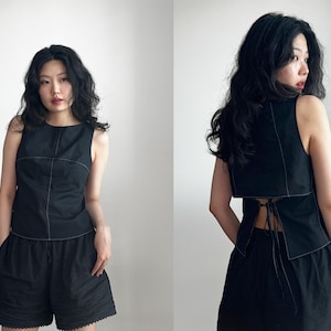 Cross Tie Top Sewing Pattern – PDF | modern minimalist summer sleeveless image 3
