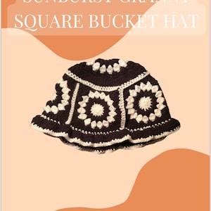 Sunburst Granny Square Bucket Hat PDF PATTERN