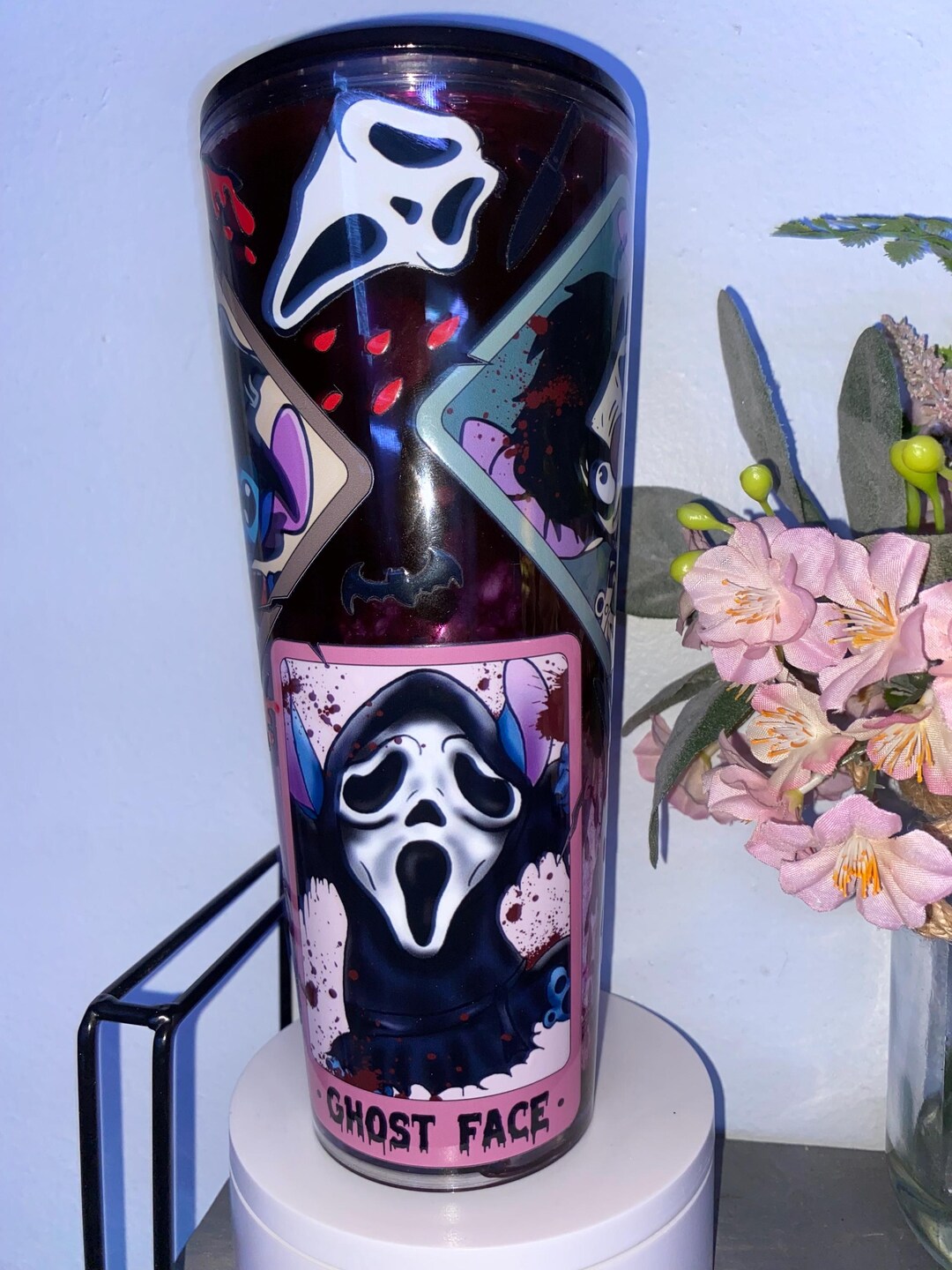 Scream Drip 24oz Blue Spooky Scream Drip Globe Cup - Etsy