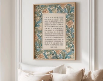 Isaiah 55 Wall Art | Scripture Bible Verse Print | Unframed Print or Canvas | William Morris