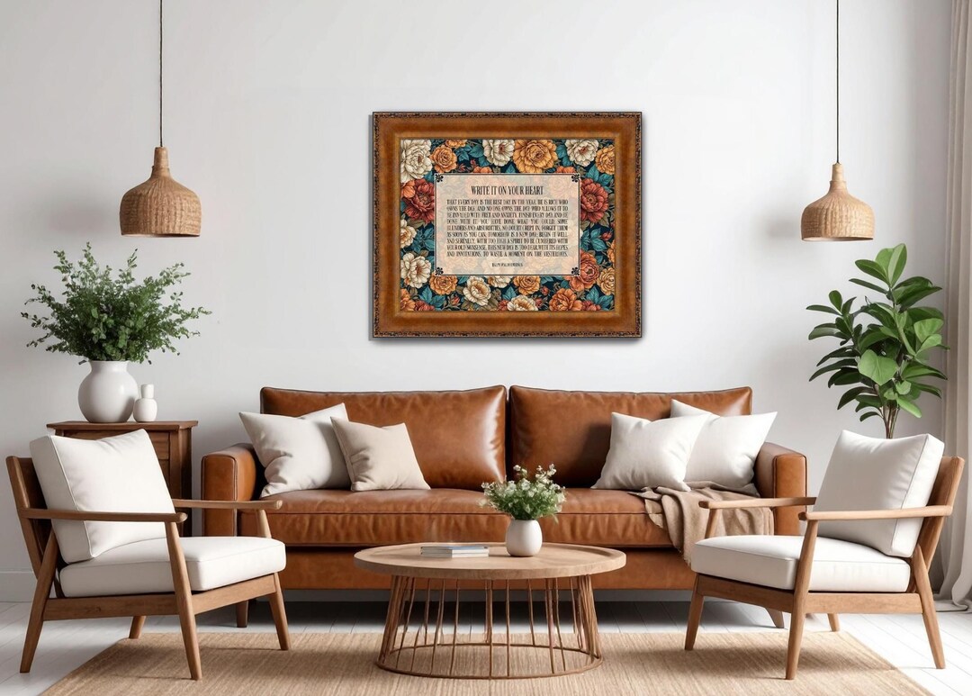 Write It on Your Heart Poem, Wall Art, Ralph Waldo Emerson ...