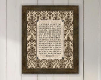 Isaiah 55 Christian Wall Art, Bible Verse Art, Unframed Religious Print