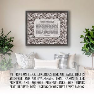 Write It On Your Heart, Ralph Waldo Emerson Poem Print, Inspirational Wall Art 画像 2