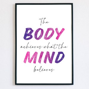 Inspirational Quote, Artistic Gymnastics Poster, Watercolour Inspirational Art Printable, Minimalist Gymnastics Wall Art