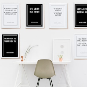 Funny Grammar Posters, Set of 6, Grammar Police, Use Commas, Printable Art Quotes