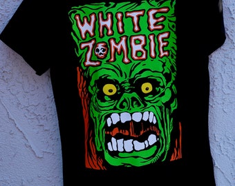 White-zombie t shirt