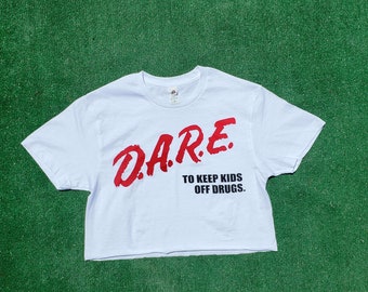 DARE cropped top t shirt