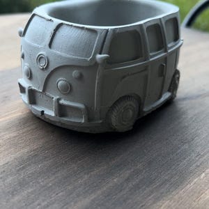 hippie concrete bus succulent or trinket holder thoughtful gift