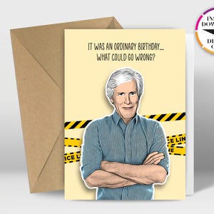 Sofortiger Download Geburtstagskarte | PDF Karte | Wahres Verbrechen | Keith Morrison | Drucken Sie bequem von zu Hause | Lustige Karten