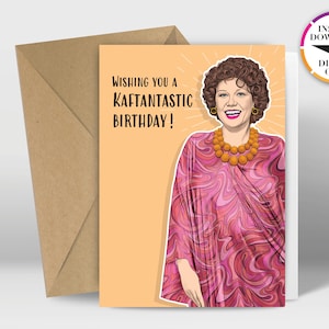 Instant Download Birthday Card | PDF Card | Three's Company | Mrs. Roper | Easily Print from Home | Funny Cards