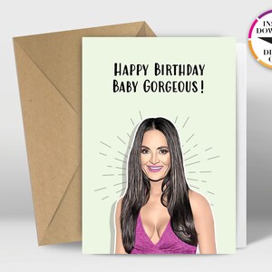 Instant Download Birthday Card | PDF Card | Real Housewives | Lisa Barlow | Easily Print from Home | Funny Cards