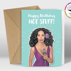 Carte d'anniversaire à téléchargement immédiat | Fiche PDF | Donna Summer | Nouveautés | Imprimez facilement depuis la maison | Cartes amusantes