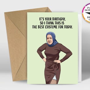 Cartão de aniversário para download instantâneo | Cartão em PDF | Edie Beale | Grey Gardens | Imprima facilmente de casa | Cartões engraçados